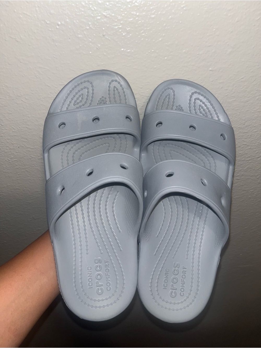 Grey Croc Sandals